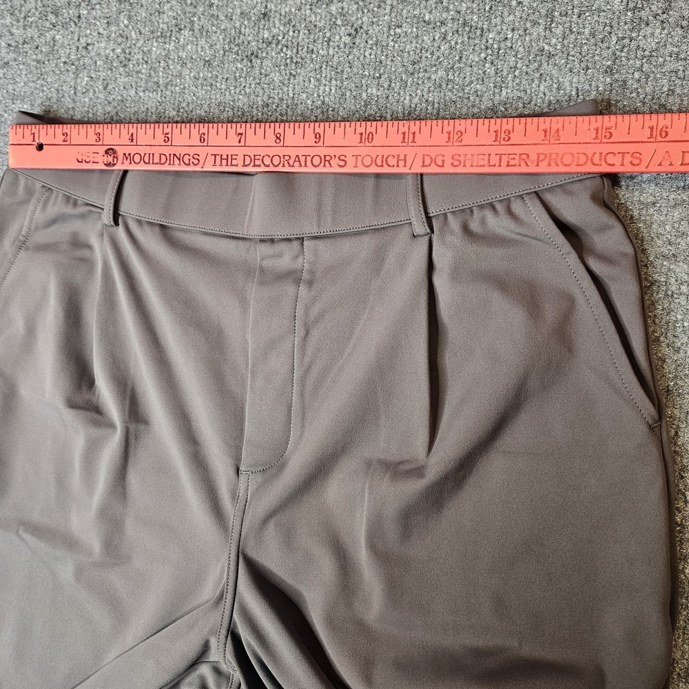 Halara Flex Day Stretch Pleated Pants Size Large Taupe Brown Wide Leg - Picture 3 of 8